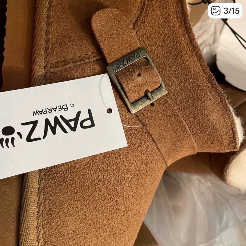 PAWZ Brown Winter Boots with Buckle